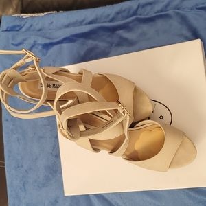2 pair - beige and black Steve Madden Wedge Heel Shoes